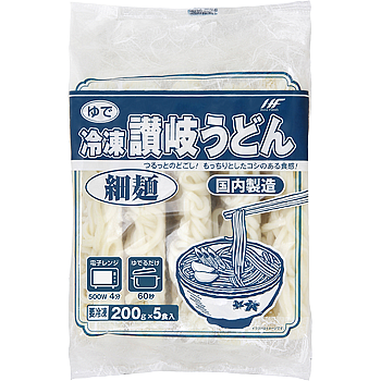 冷凍讃岐うどん(細麺)の製品画像