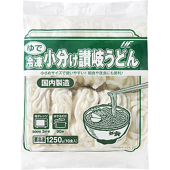 冷凍小分け讃岐うどんの製品画像